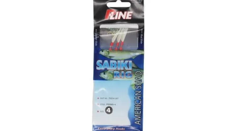 P-Line Rig Sabiki American Shad 3 Hook #4