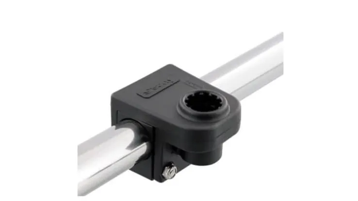 Scotty 245-BK Round Rail Mount 1-1/4